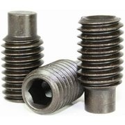 NEWPORT FASTENERS Socket Set Screws, Full Dog Point, 6-40 x 1/4", Alloy Steel, Black Oxide, Hex Socket , 100PK 543803-100